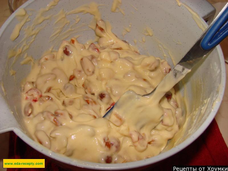 Шаг 6 приготовления Ореховый кекс с грецкими орехами и сухофруктами