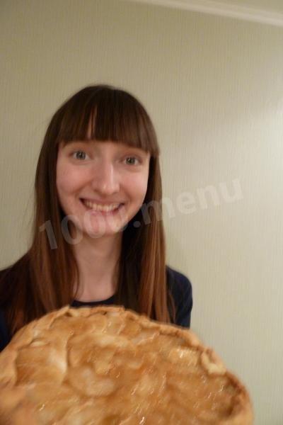 Шаг 10 приготовления Французский пирог с яблоками абрикосовым джемом