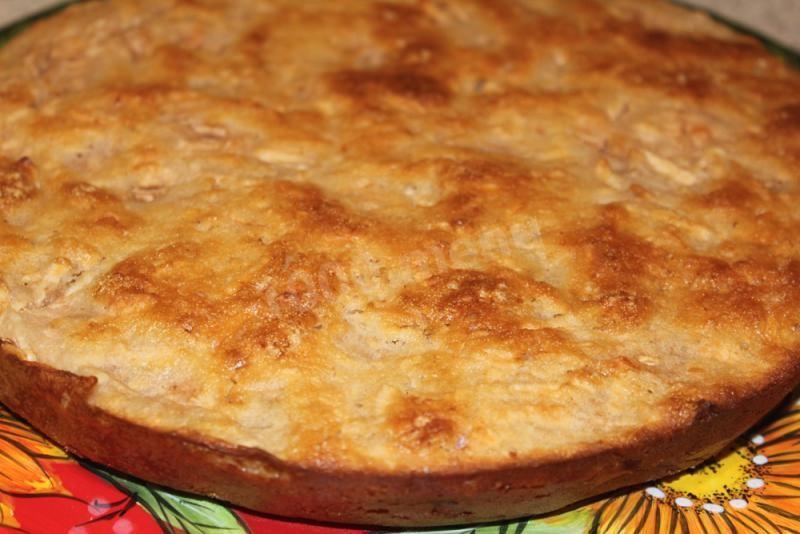 Шаг 9 приготовления Яблочный пирог с манкой и лимоном