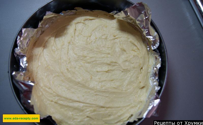 Шаг 5 приготовления Торт с персиками и ванильным вкусом
