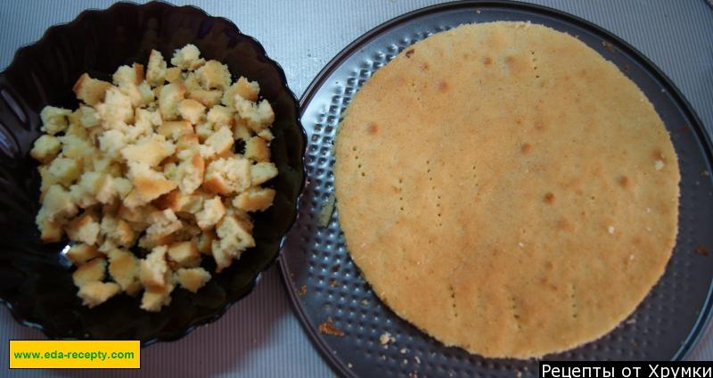 Шаг 9 приготовления Торт с персиками и ванильным вкусом