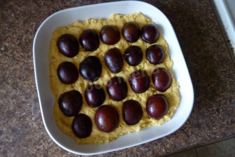 Шаг 6 приготовления Песочный пирог со сливами