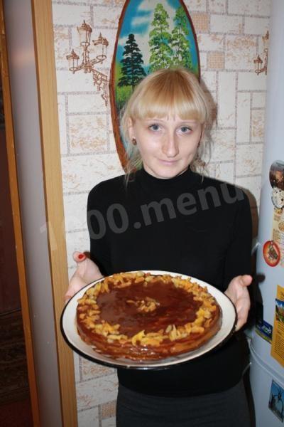Шаг 11 приготовления Пражский торт с курагой