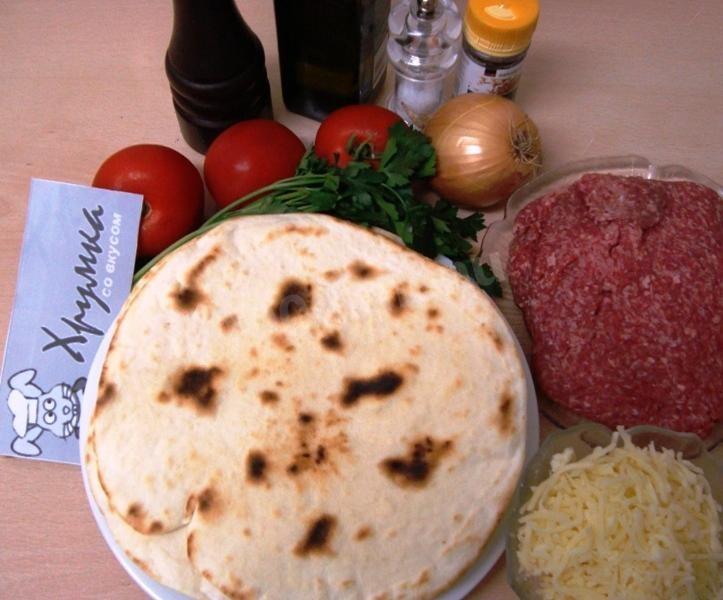 Шаг 1 приготовления Тортилья мексиканская с мясом на сковороде