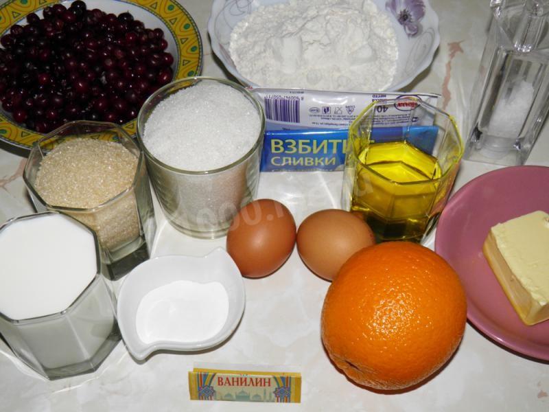Шаг 1 приготовления Клюквенный пирог