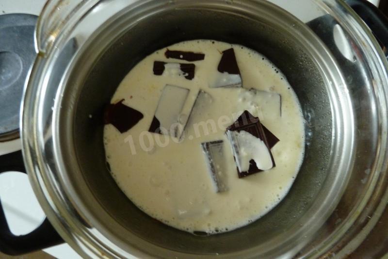 Шаг 5 приготовления Торт из слоеного теста с шоколадным муссом