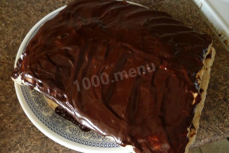 Шаг 6 приготовления Торт из слоеного теста с шоколадным муссом