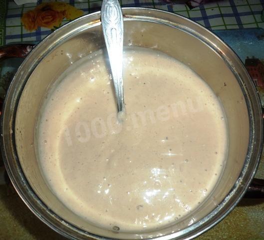 Шаг 4 приготовления Блины из гречневой муки на молоке и дрожжах