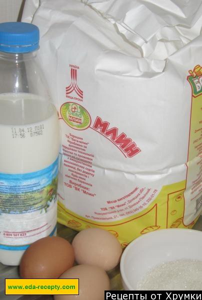 Шаг 1 приготовления Блинчики на воде