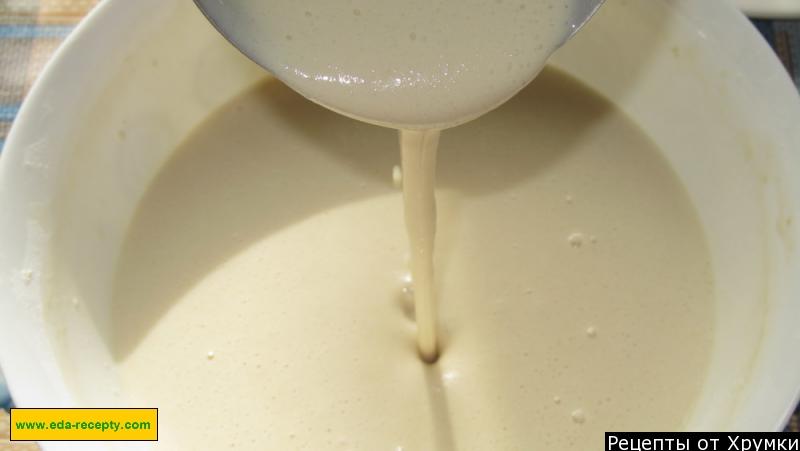 Шаг 3 приготовления Блинчики на воде