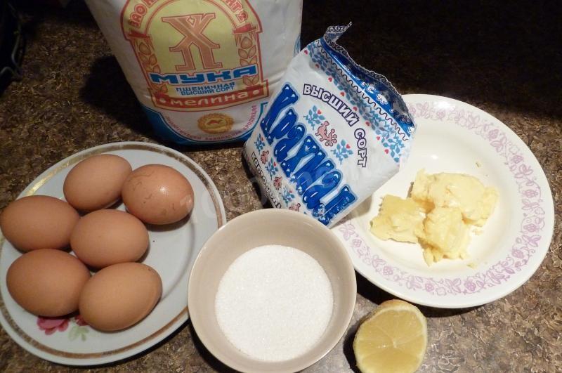 Шаг 1 приготовления Масляный бисквит