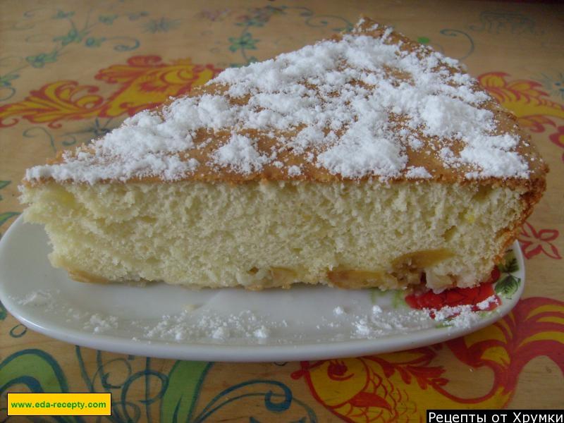 Шаг 10 приготовления Бисквит с яблоками
