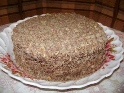 Обложка рецепта Торт бесквитный с курагой и апельсинами