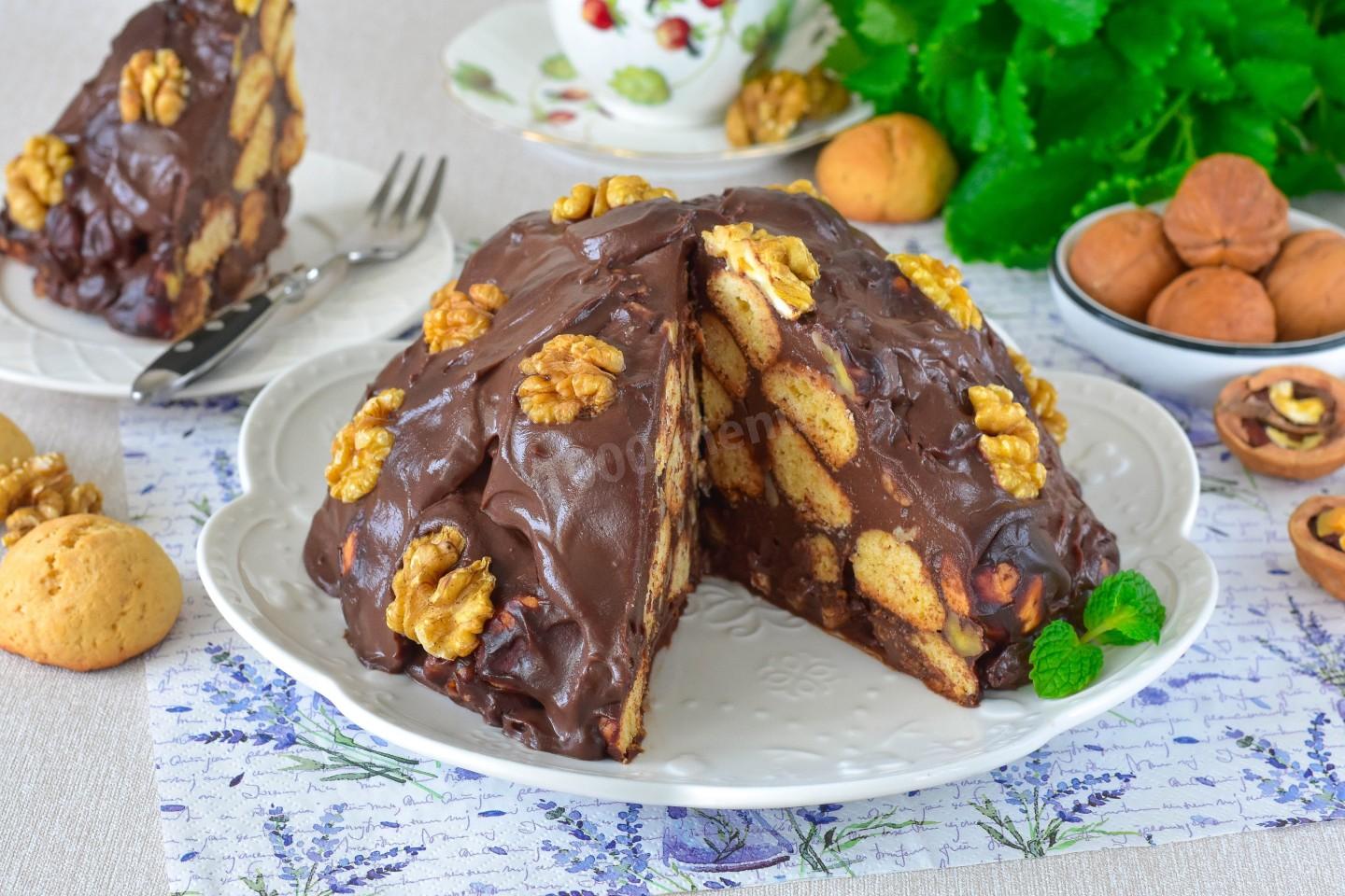 Шаг 18 приготовления Торт Орех с грецкими орехами