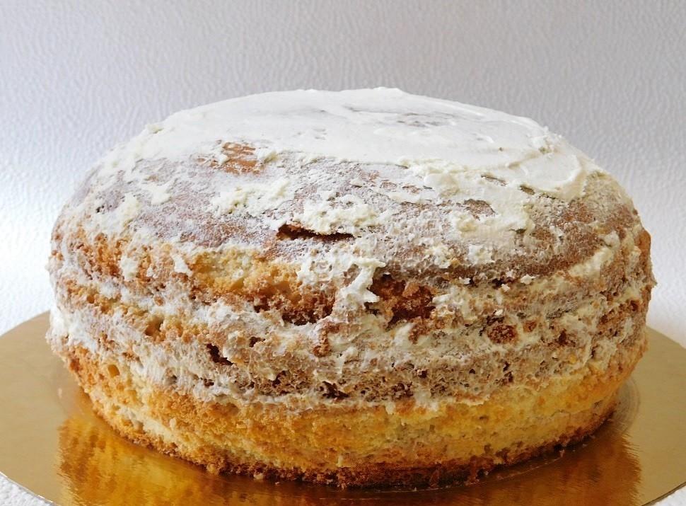 Шаг 7 приготовления Торт Футбольный мяч