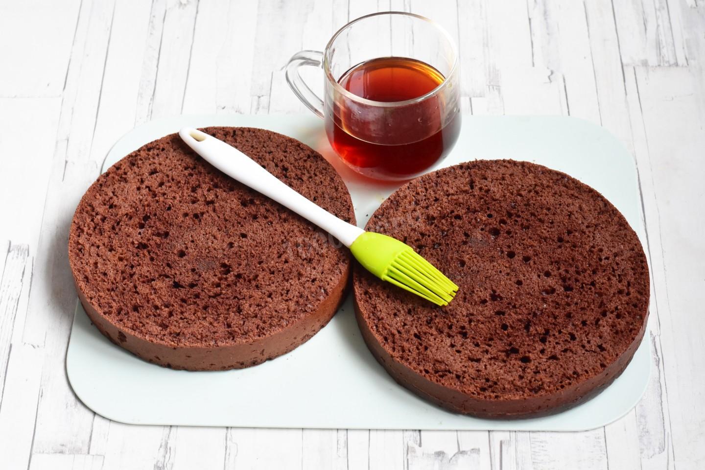 Шаг 10 приготовления Шоколадный торт из какао