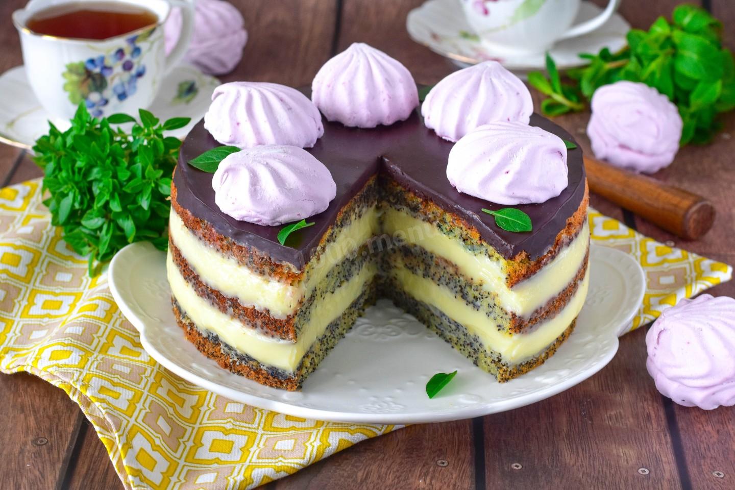 Шаг 18 приготовления Маковый торт
