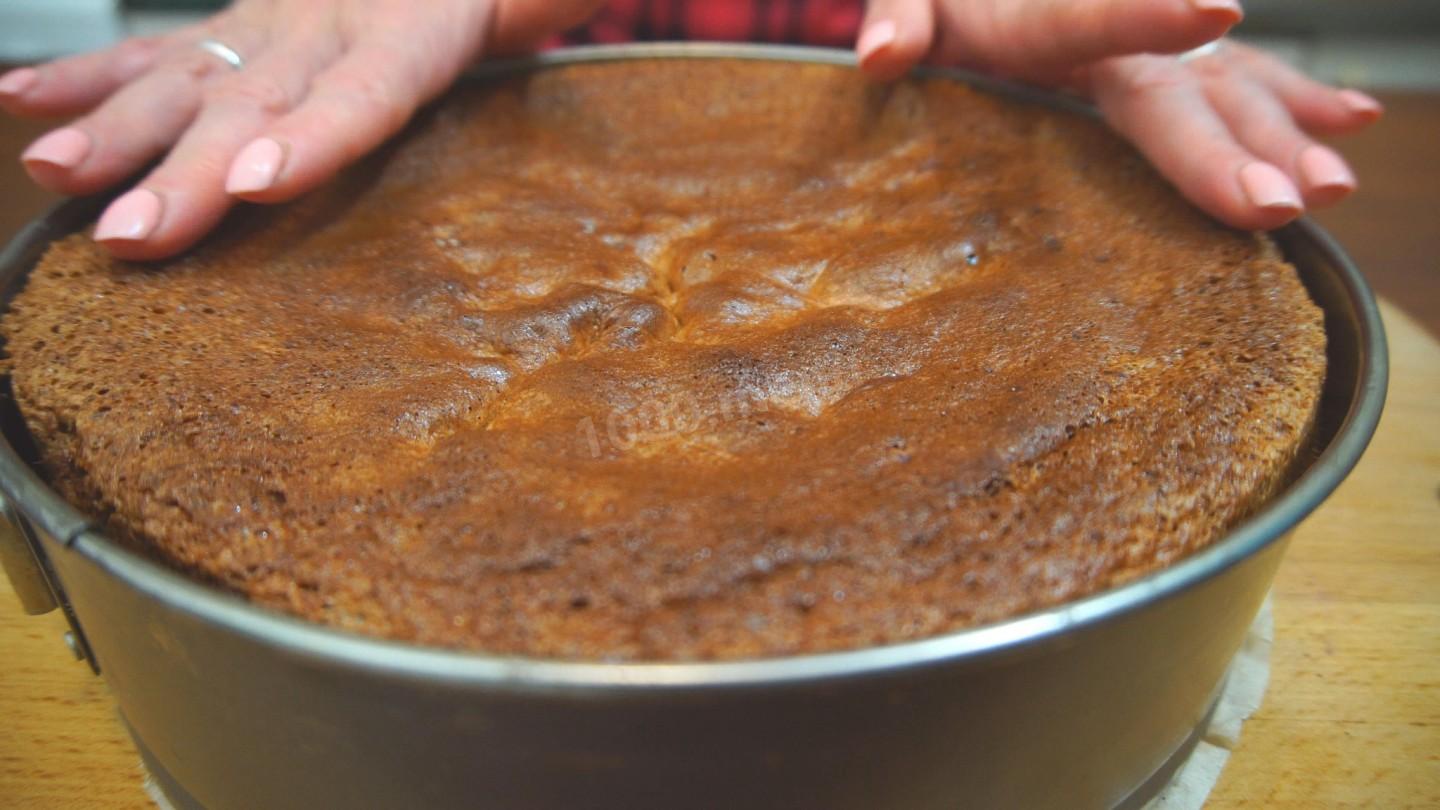 Шаг 12 приготовления Шоколадный бисквит с какао для торта