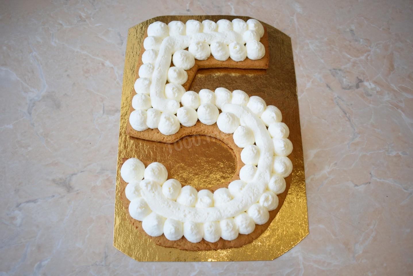 Шаг 13 приготовления Торт Цифра 5 Пять
