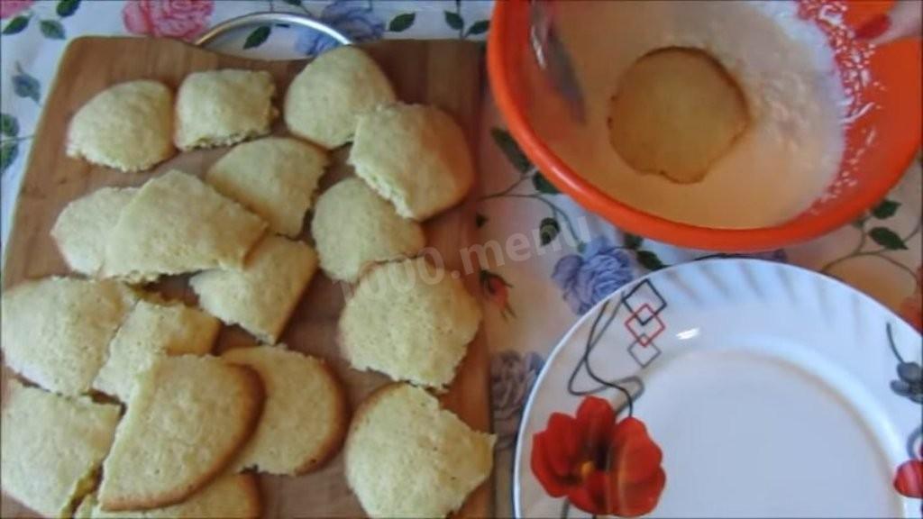 Шаг 4 приготовления Торт Снежный сугроб