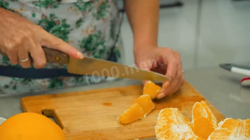 Шаг 4 приготовления Творожно-апельсиновый торт со сметаной без выпечки