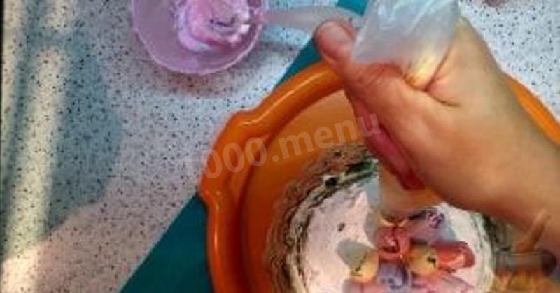 Шаг 20 приготовления Торт корзина с цветами на 8 Марта