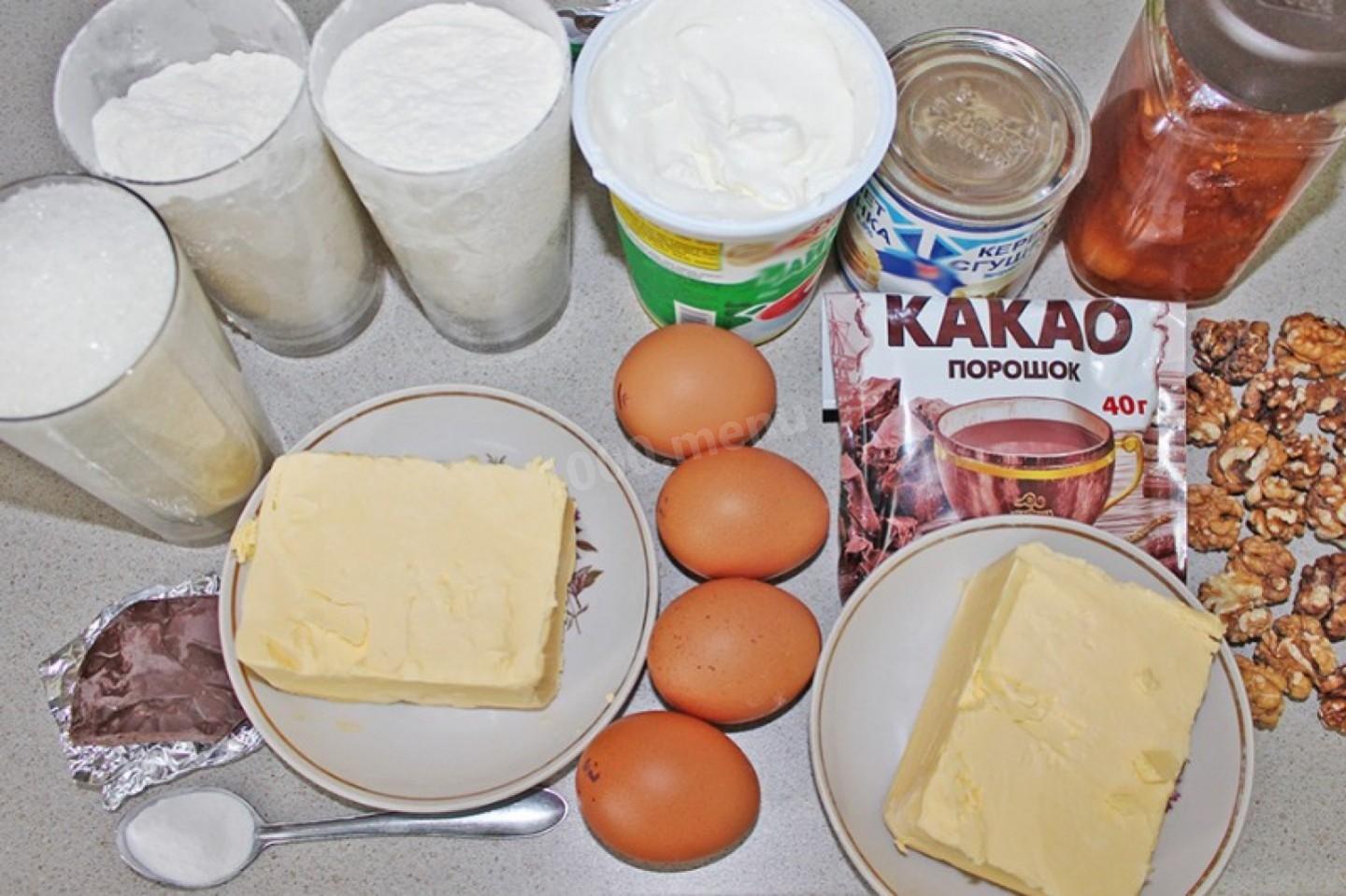 Шаг 1 приготовления Торт Паутинка