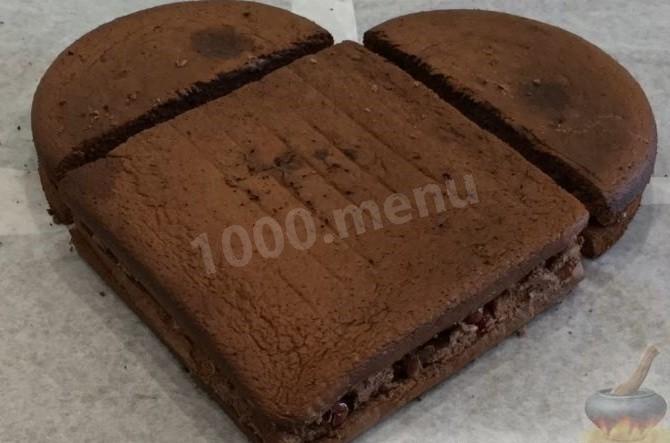 Шаг 10 приготовления Торт в виде сердца без формочки