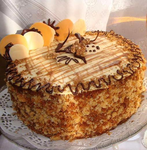 Шаг 18 приготовления Медовый Торт Кокетка