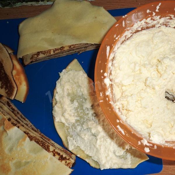 Шаг 6 приготовления Торт Полено со сгущенкой