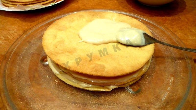 Шаг 14 приготовления Торт рубленый со сгущенкой