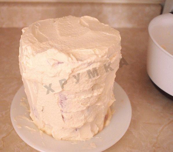 Шаг 12 приготовления Арбузный торт с фруктами