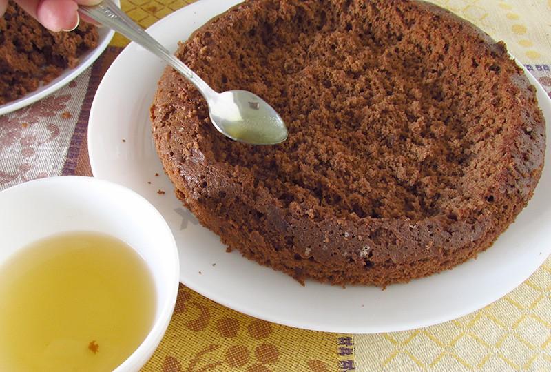 Шаг 15 приготовления Торт Кротовая нора с бананами