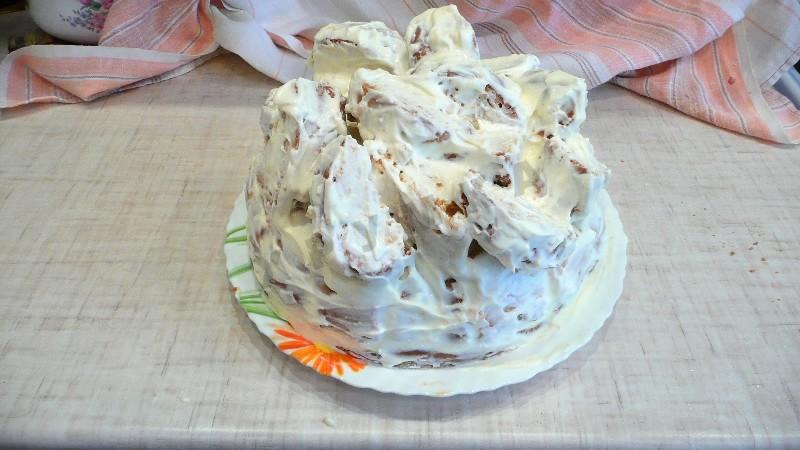 Шаг 11 приготовления Торт Кудрявый Ванька