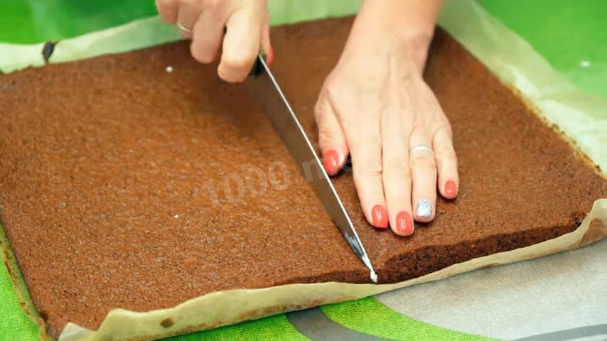 Шаг 19 приготовления Черёмуховый торт со сметанным кремом