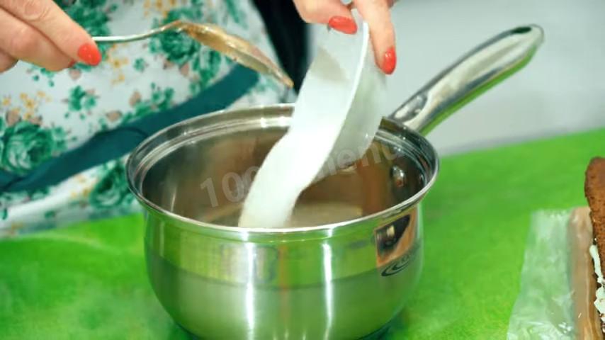 Шаг 26 приготовления Черёмуховый торт со сметанным кремом