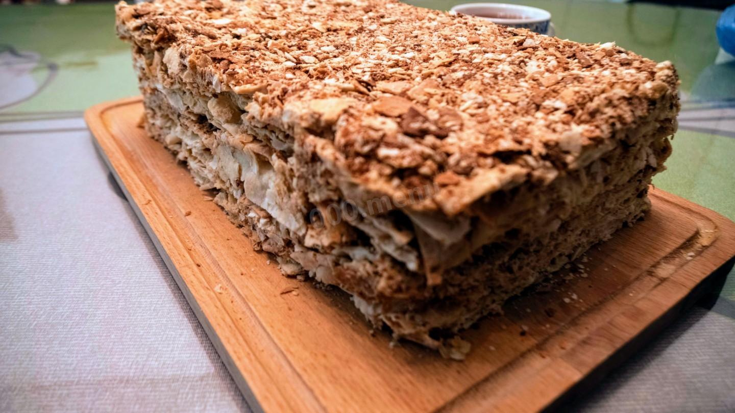Шаг 21 приготовления Слоёный торт Наполеон на маргарине и сгущенке
