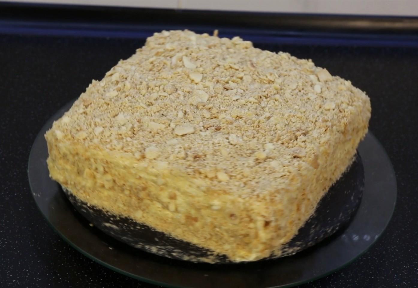 Шаг 25 приготовления Торт Наполеон со сливочным кремом и ванильным вкусом
