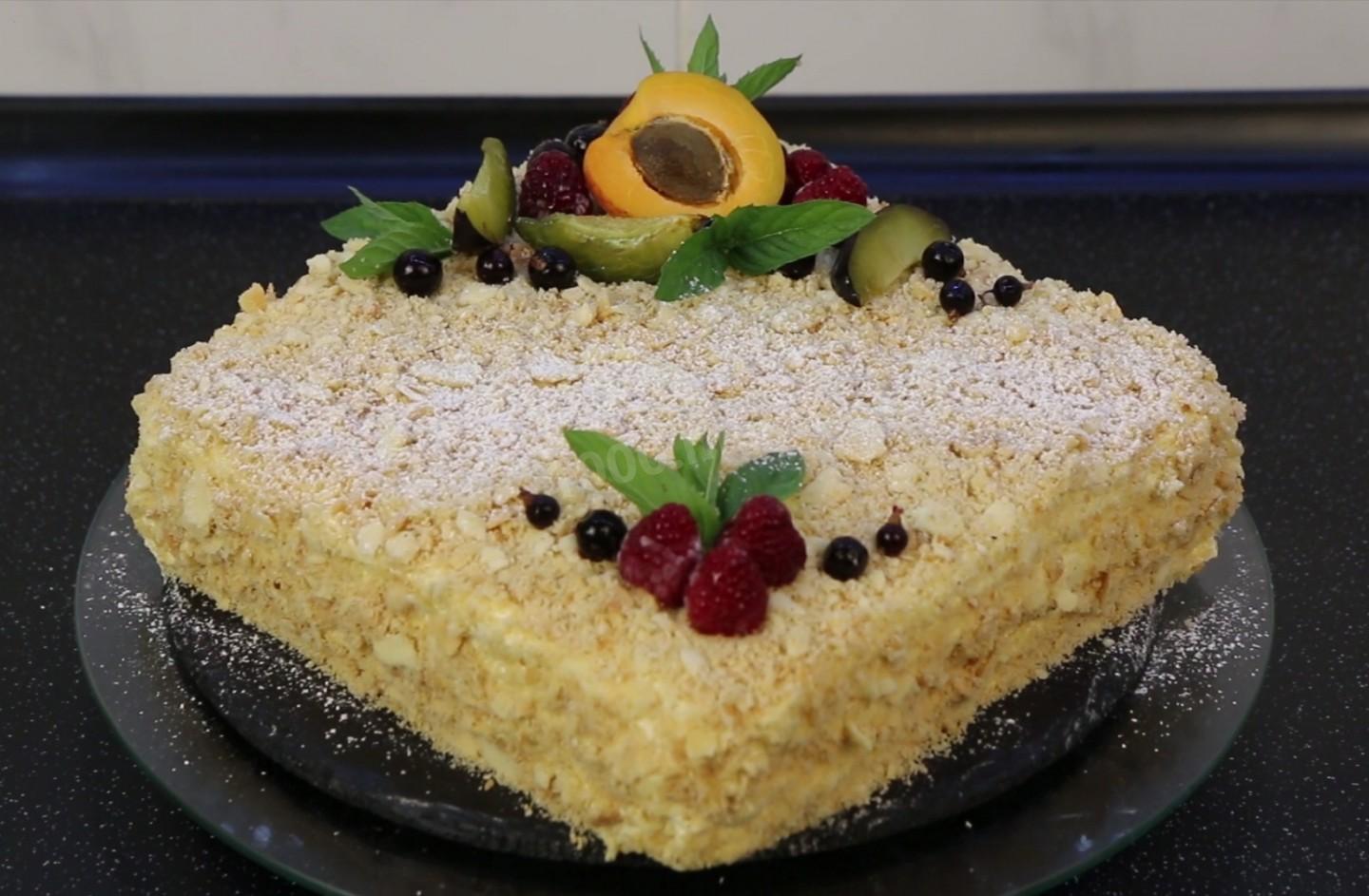Шаг 27 приготовления Торт Наполеон со сливочным кремом и ванильным вкусом
