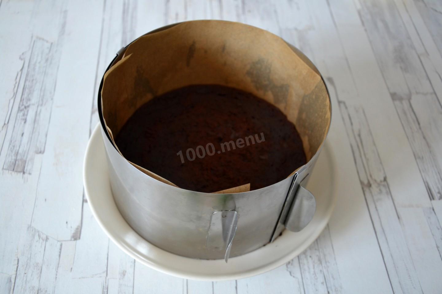 Шаг 14 приготовления Торт с муссом из белого шоколада