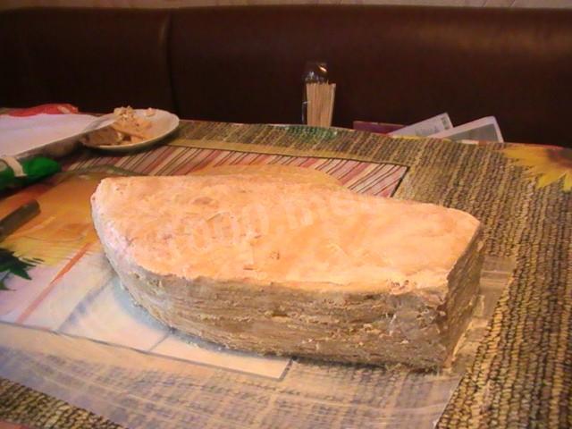 Шаг 10 приготовления Торт Пиратский Корабль