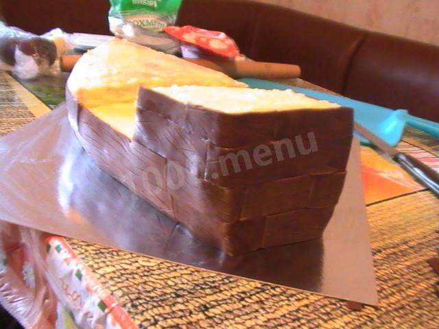 Шаг 19 приготовления Торт Пиратский Корабль