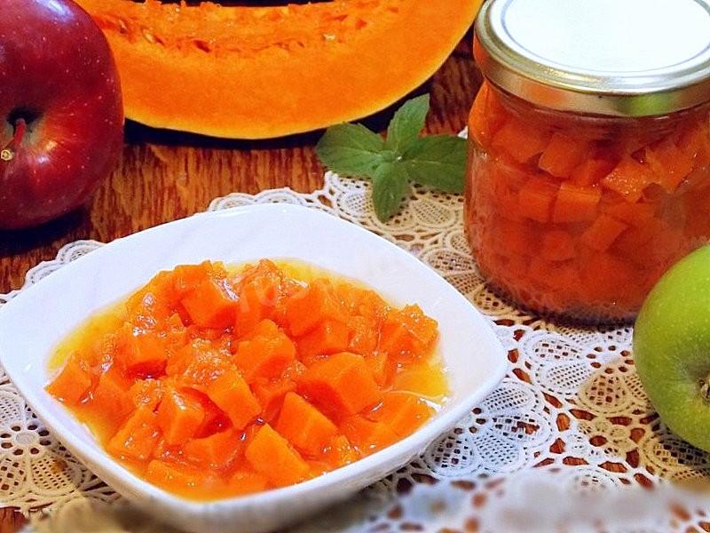 Обложка рецепта Варенье из тыквы с яблоками на зиму