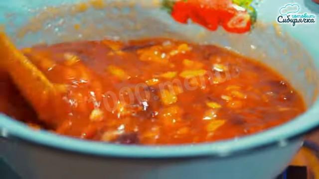 Шаг 12 приготовления Повидло из яблок и груш со сливой и персиками