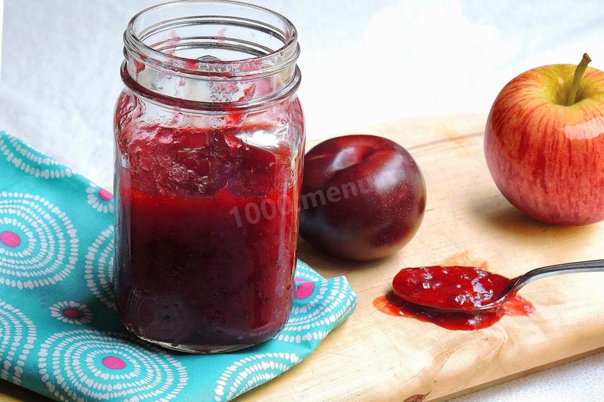 Обложка рецепта Сливовый яблочный джем на зиму