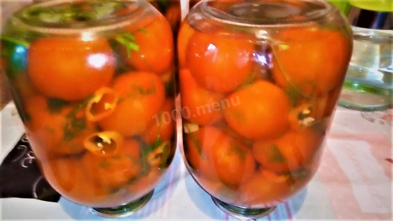 Шаг 2 приготовления Помидоры остренькие без уксуса на зиму