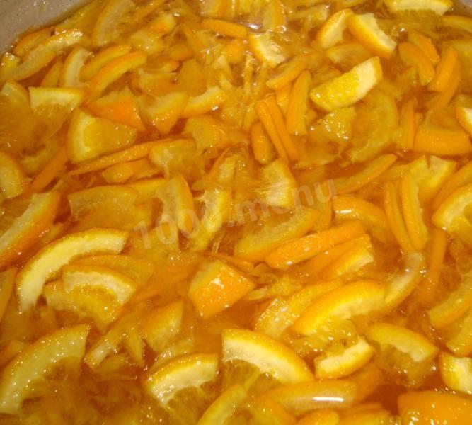 Шаг 1 приготовления Янтарное варенье из яблок с апельсинами и корицей