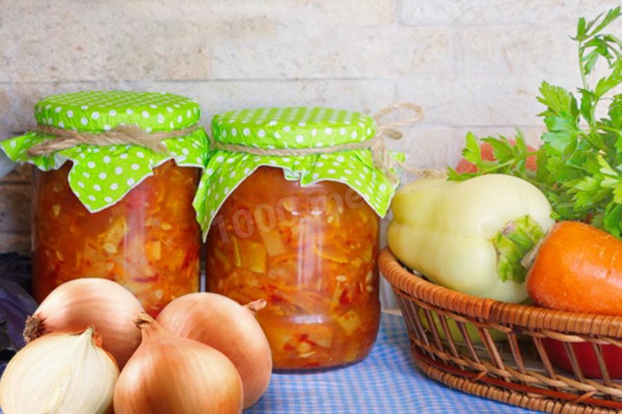 Обложка рецепта Закуска анкл бенс из кабачков на зиму