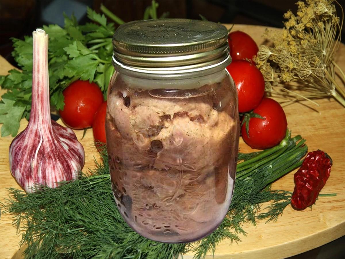 Обложка рецепта Тушенка из курицы домашняя