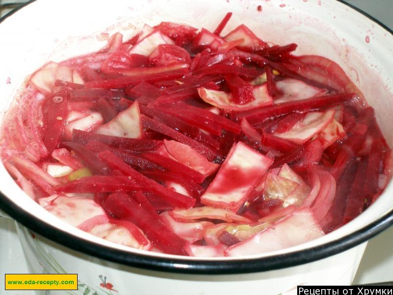 Шаг 6 приготовления Капуста по корейски со свеклой